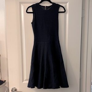 Ted Baker Navy Ribbed Sleeveless Dress